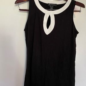 INC NWOT Black and White Key Hole  Shirt